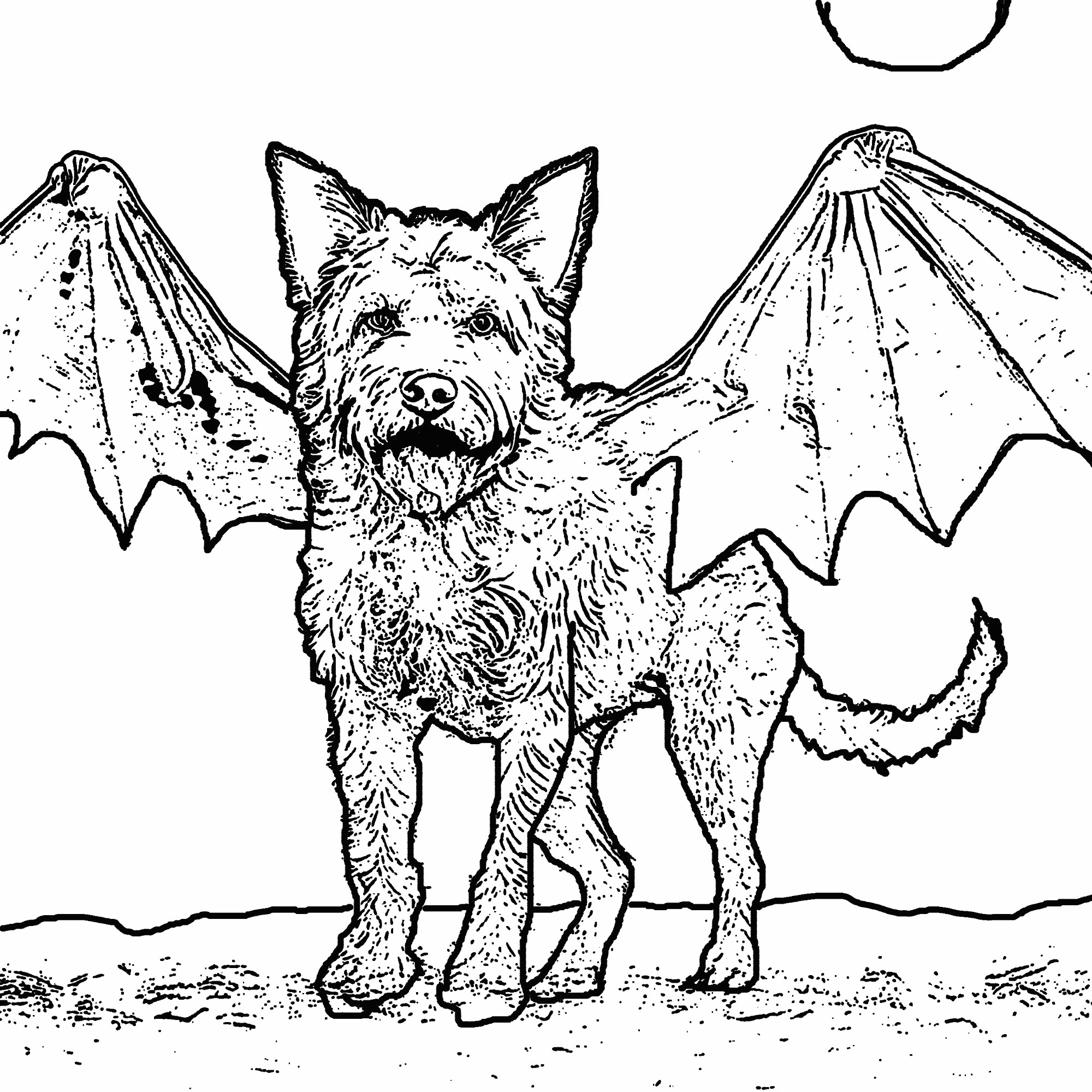 Batoodle Coloring Page